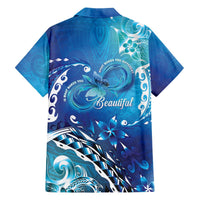 Polynesia Autism Awareness Family Matching Off The Shoulder Long Sleeve Dress and Hawaiian Shirt Be In Awe Of My 'Tism