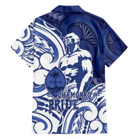 Guam Chief Kepuha Family Matching Off The Shoulder Long Sleeve Dress and Hawaiian Shirt Chamorro Pride