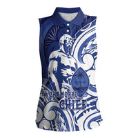 Guam Chief Kepuha Women Sleeveless Polo Shirt Chamorro Pride