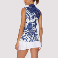 Guam Chief Kepuha Women Sleeveless Polo Shirt Chamorro Pride