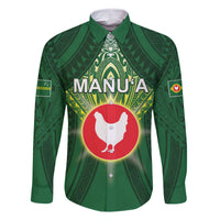 Personalized American Samoa Manu'a Cession Day Family Matching Off The Shoulder Long Sleeve Dress and Hawaiian Shirt With Polynesian Pattern