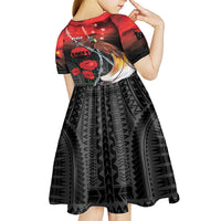Papua New Guinea Remembrance Day Kid Short Sleeve Dress Lest We Forget