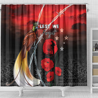 Papua New Guinea Remembrance Day Shower Curtain Lest We Forget