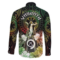 Vanuatu Happy Assumption Day Family Matching Long Sleeve Bodycon Dress and Hawaiian Shirt