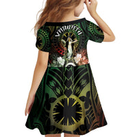 Vanuatu Happy Assumption Day Kid Short Sleeve Dress LT05 - Polynesian Pride