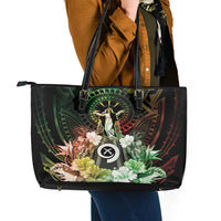 Vanuatu Happy Assumption Day Leather Tote Bag LT05 - Polynesian Pride