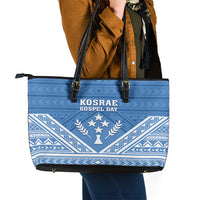 Kosrae State Gospel Day Leather Tote Bag Simple Style LT05 - Polynesian Pride
