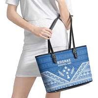Kosrae State Gospel Day Leather Tote Bag Simple Style LT05 - Polynesian Pride