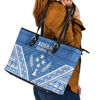 Kosrae State Gospel Day Leather Tote Bag Simple Style LT05 - Polynesian Pride