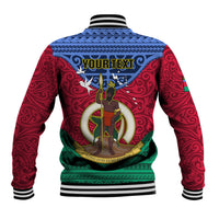 Personalized Vanuatu Shefa Province Baseball Jacket Coat Of Arms And Namele Fern Polynesian Pattern LT05 - Polynesian Pride