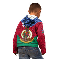 Personalized Vanuatu Shefa Province Kid Hoodie Coat Of Arms And Namele Fern Polynesian Pattern LT05 - Polynesian Pride