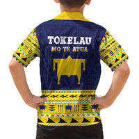 Tokelau Christmas Family Matching Short Sleeve Bodycon Dress and Hawaiian Shirt Tokelauan Turtle Santa Sleigh LT05 - Polynesian Pride
