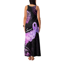 Pancreatic Cancer Awareness Family Matching Tank Maxi Dress and Hawaiian Shirt Keep Calm And Fight On Polynesian Pattern LT05 - Polynesian Pride