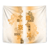 Hawaiian Quilt Tapestry Vintage Pattern Brown LT05 - Polynesian Pride