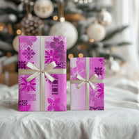 Hawaiian Quilt Wrapping Paper Vintage Pattern Pink - Polynesian Pride