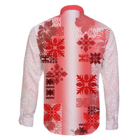 Hawaiian Quilt Family Matching Summer Maxi Dress and Hawaiian Shirt Vintage Pattern Red LT05 - Polynesian Pride