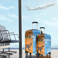 Custom Fiji Tapa And Australia Aboriginal Together Luggage Cover LT05 - Polynesian Pride