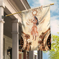 Tonga Women's Day Garden Flag With Polynesian Pattern LT05 House Flag Beige - Polynesian Pride