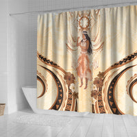 Tonga Women's Day Shower Curtain With Polynesian Pattern