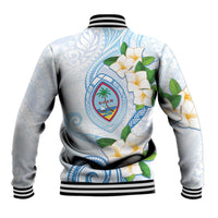 Guam Chamorro Baseball Jacket Guasali Flowers Curves Style