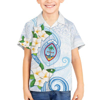 Guam Chamorro Family Matching Puletasi and Hawaiian Shirt Guasali Flowers Curves Style