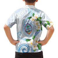 Guam Chamorro Kid Hawaiian Shirt Guasali Flowers Curves Style