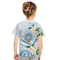 Guam Chamorro Kid T Shirt Guasali Flowers Curves Style