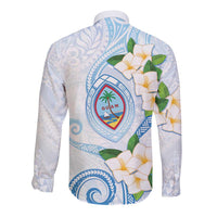 Guam Chamorro Long Sleeve Button Shirt Guasali Flowers Curves Style