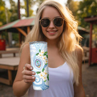 Guam Chamorro Skinny Tumbler Guasali Flowers Curves Style