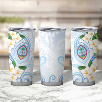 Guam Chamorro Tumbler Cup Guasali Flowers Curves Style
