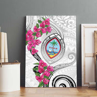 Guam Chamorro Canvas Wall Art Curves Polynesian Tattoo Mix Bougainvillea