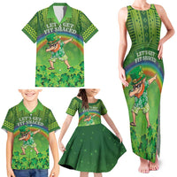 Personalised Hawaii Saint Patrick's Day Family Matching Tank Maxi Dress and Hawaiian Shirt Let's Get Fit Shaced