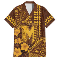Personalised Hawaii Mililani High School Hawaiian Shirt Tribal Tattoo With Hibiscus Flowers