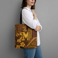 Hawaii Mililani High School Tote Bag Tribal Tattoo With Hibiscus Flowers