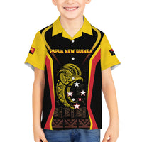 Custom Papua New Guinea Cricket Family Matching Long Sleeve Bodycon Dress and Hawaiian Shirt 2024 World Cup