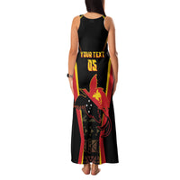 Custom Papua New Guinea Cricket Family Matching Tank Maxi Dress and Hawaiian Shirt 2024 World Cup