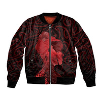 Aotearoa Mana Wahine Bomber Jacket The Spiritual Power Of Women LT05 Unisex Red - Polynesian Pride
