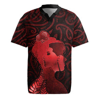 Aotearoa Mana Wahine Rugby Jersey The Spiritual Power Of Women LT05 Red - Polynesian Pride