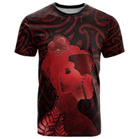 Aotearoa Mana Wahine T Shirt The Spiritual Power Of Women LT05 Red - Polynesian Pride