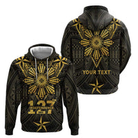 Personalised Philippines Independence Day Hoodie Filipinos Sun Star Tribal