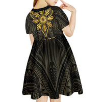 Personalised Philippines Independence Day Kid Short Sleeve Dress Filipinos Sun Star Tribal LT05 - Polynesian Pride