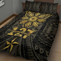 Philippines Independence Day Quilt Bed Set Filipinos Sun Star Tribal