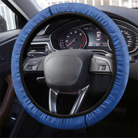 Solomon Islands Independence Day Steering Wheel Cover Coat Of Arms With Tropical Flowers