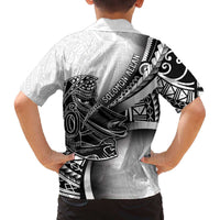 Solomon Islands Nguzunguzu Family Matching Off The Shoulder Long Sleeve Dress and Hawaiian Shirt Polynesian Tribal Pattern LT05 - Polynesian Pride