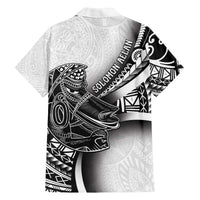 Solomon Islands Nguzunguzu Family Matching Off The Shoulder Long Sleeve Dress and Hawaiian Shirt Polynesian Tribal Pattern LT05 - Polynesian Pride