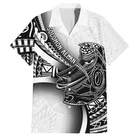 Solomon Islands Nguzunguzu Family Matching Off Shoulder Maxi Dress and Hawaiian Shirt Polynesian Tribal Pattern