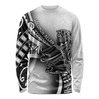 Solomon Islands Nguzunguzu Long Sleeve Shirt Polynesian Tribal Pattern