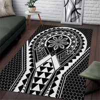 Philippines Batok Tribal Inspired Tattoo Black Area Rug LT05 Black - Polynesian Pride