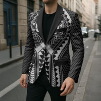 Philippines Batok Tribal Inspired Tattoo Black Blazer LT05 - Polynesian Pride