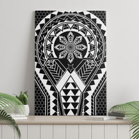 Philippines Batok Tribal Inspired Tattoo Black Canvas Wall Art LT05 - Polynesian Pride